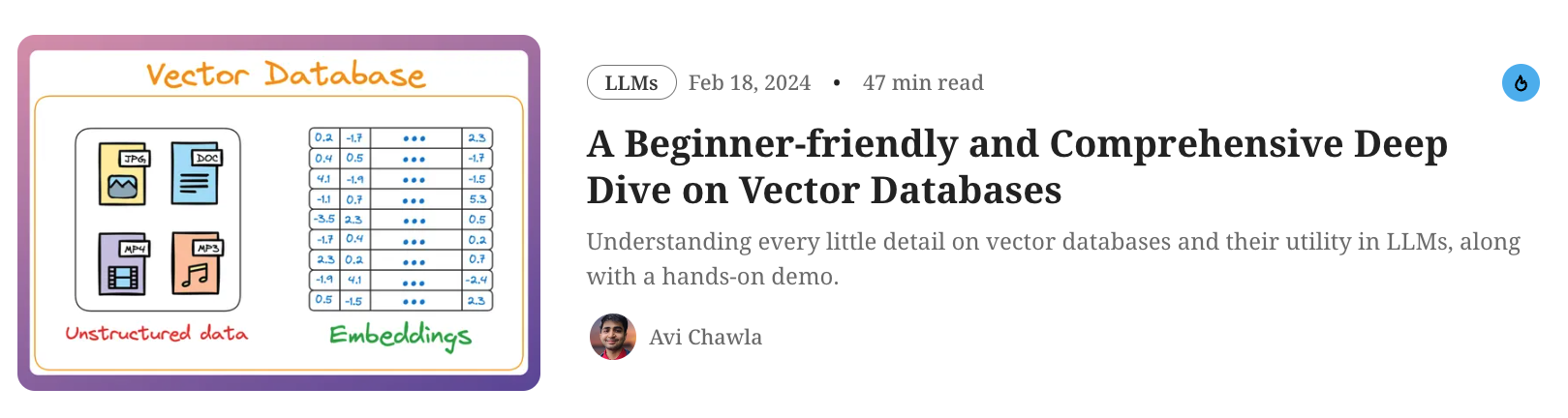 A Beginner-friendly and Comprehensive Deep Dive on Vector Databases