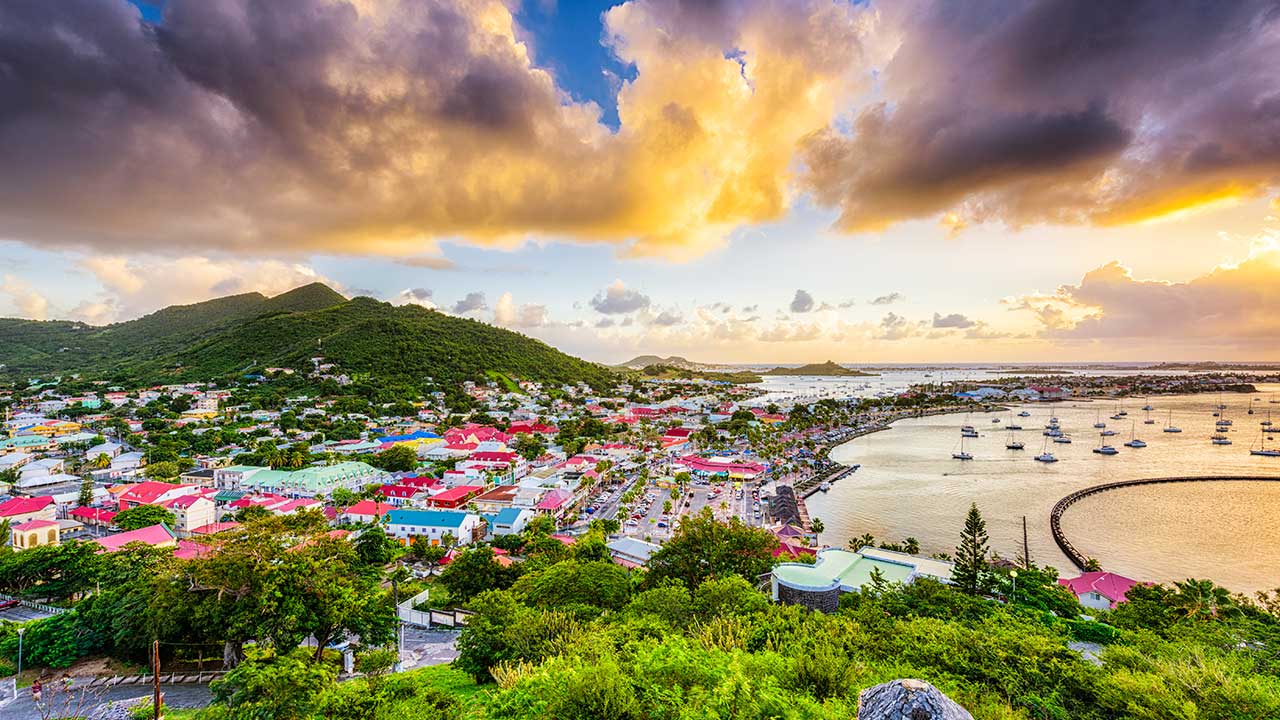 Marigot, Saint Martin, F.W.I. Luxury Cruises - SeaDream Yacht Club