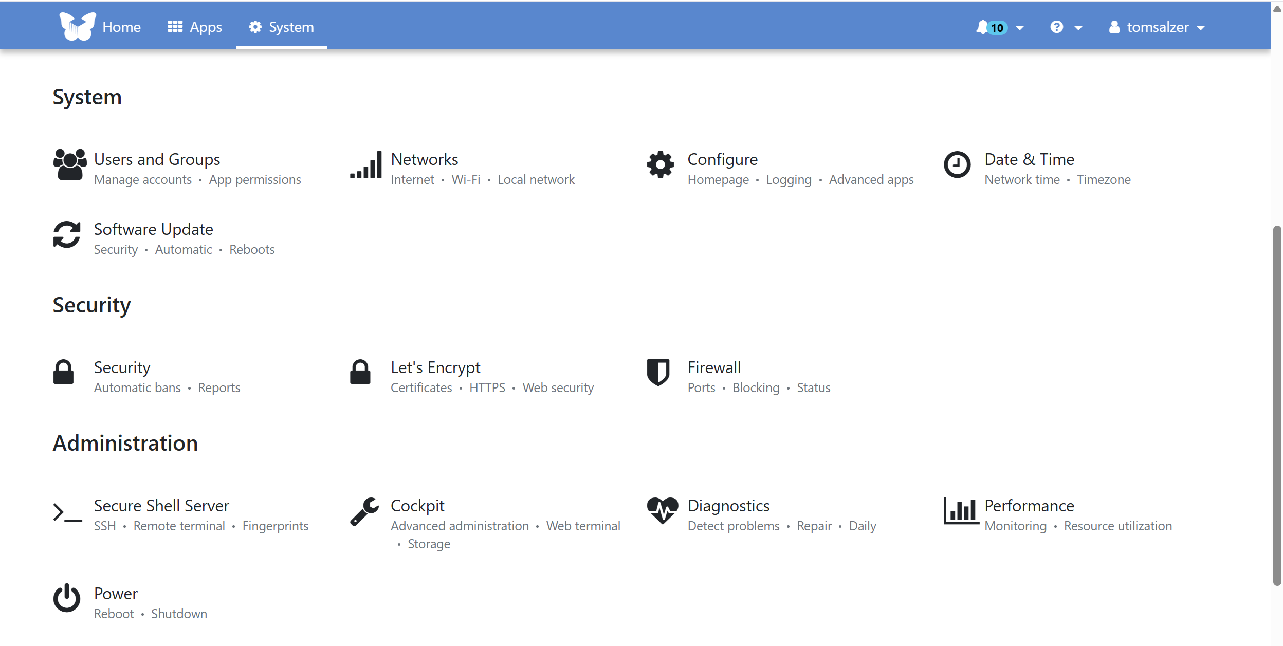 More system choices in Freedombox