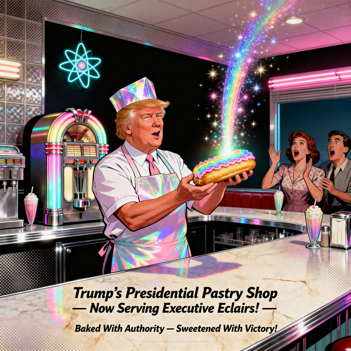 Magick Mica Trump parody art