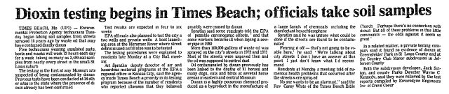 image of Newspaper clip Times Beach story image of Newspaper clip Times Beach story