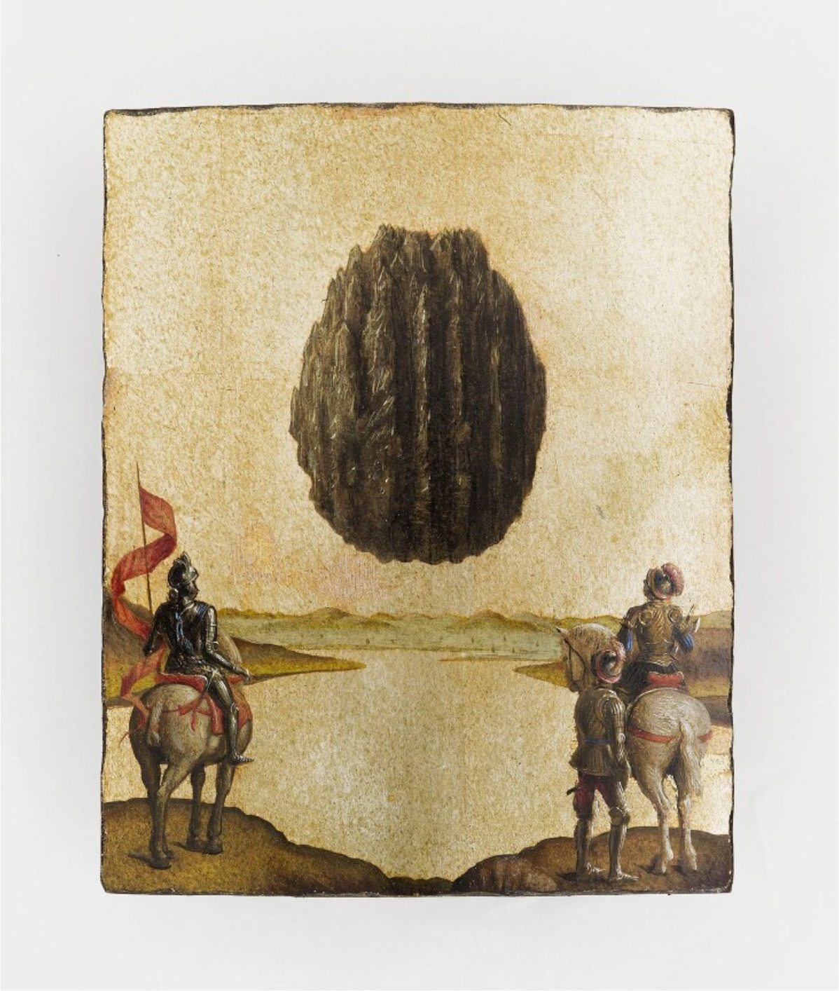 LAURENT GRASSO, STUDIES INTO THE PAST, Oil on wood, silver leaf, 24 x 21 cm | 9 7/16 x 8 1/4 inch, Unique