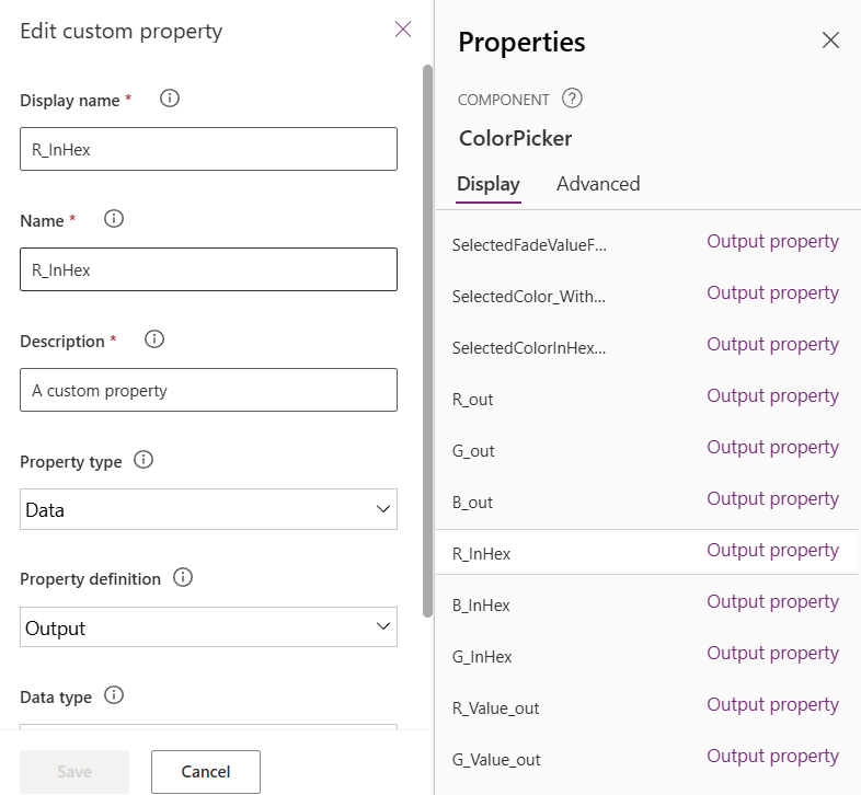 Power Apps Color Code Colour Picker in Canvas Power App as Component
