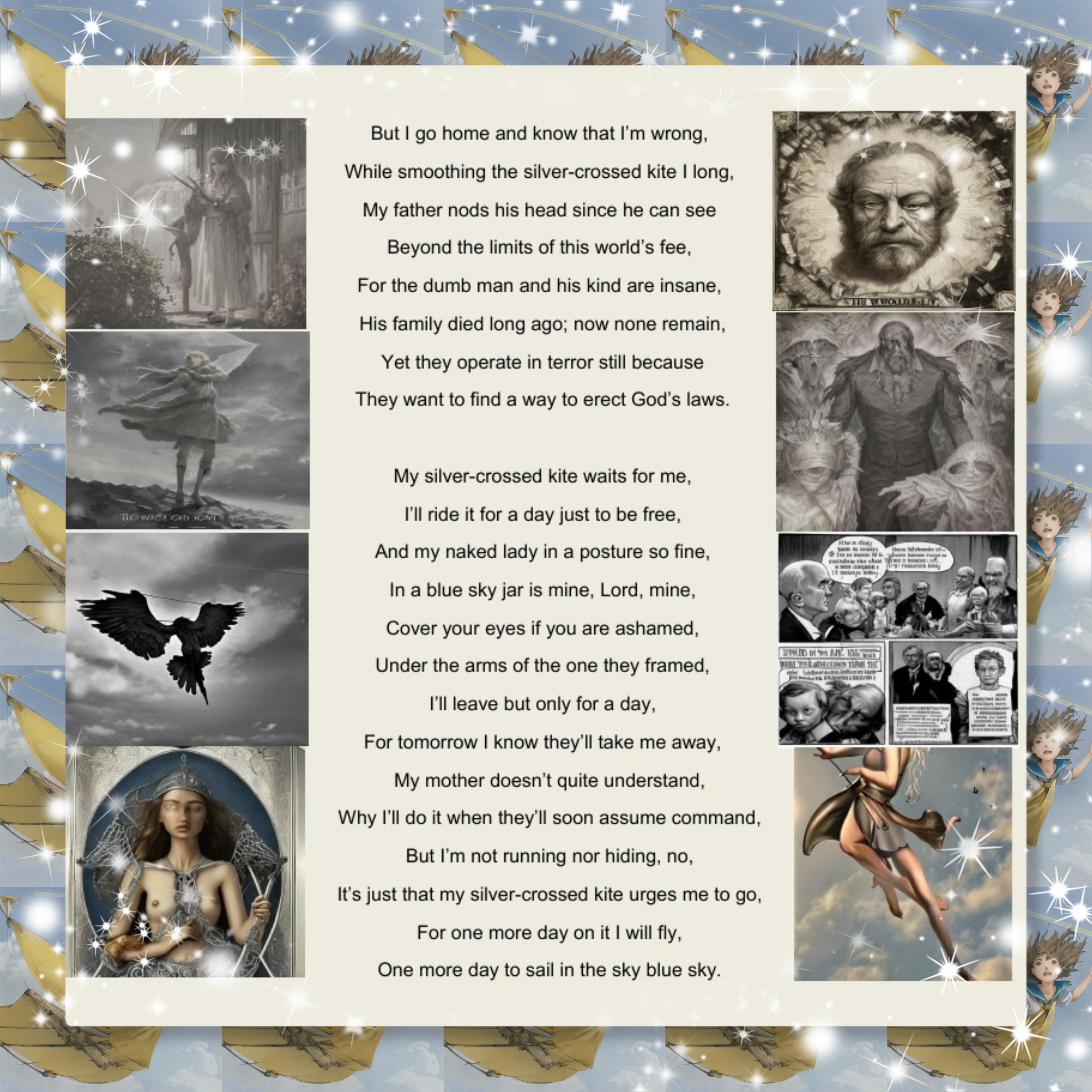 My Silver-Crossed Kite - by Dennis R Morgan