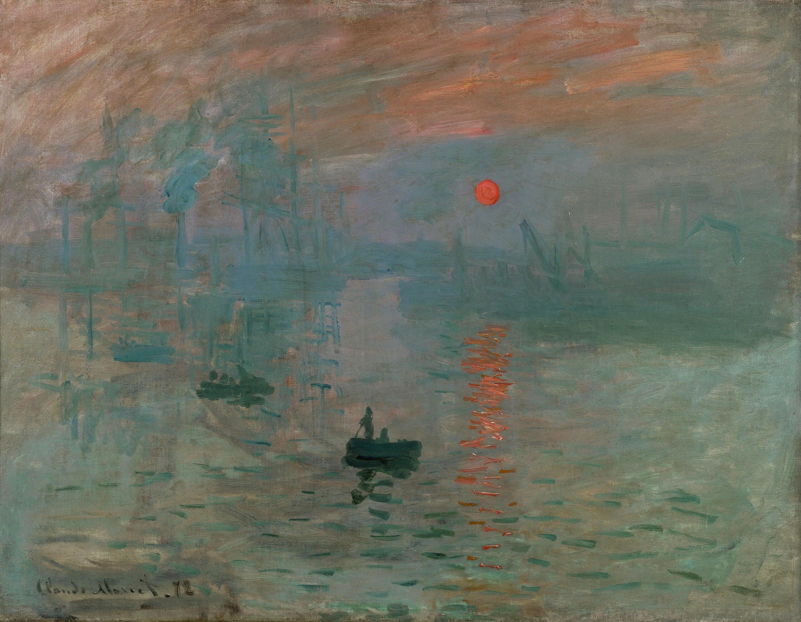 Claude Monet's Impression, Sunrise painting