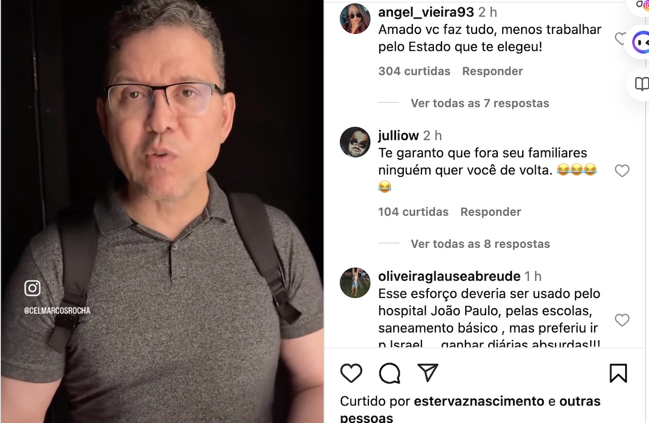 Em bunker israelense, governador de Rondônia enfrenta críticas por viagem oficial em meio à crise no Oriente Médio