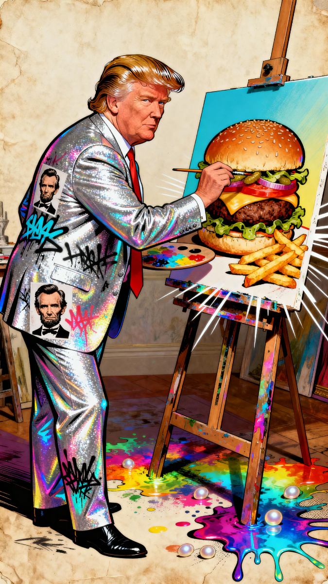 Magick Mica Trump parody art
