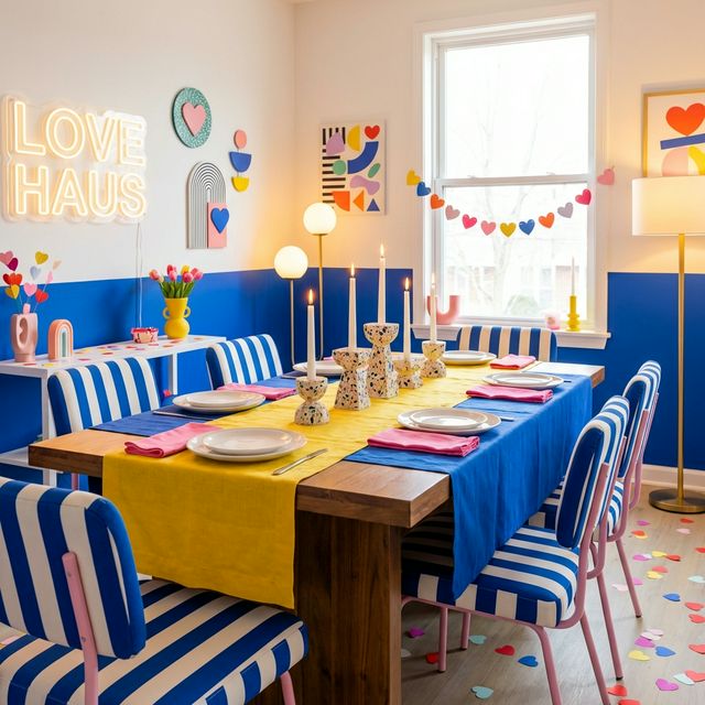 FunHaus Valentine's Day dining room