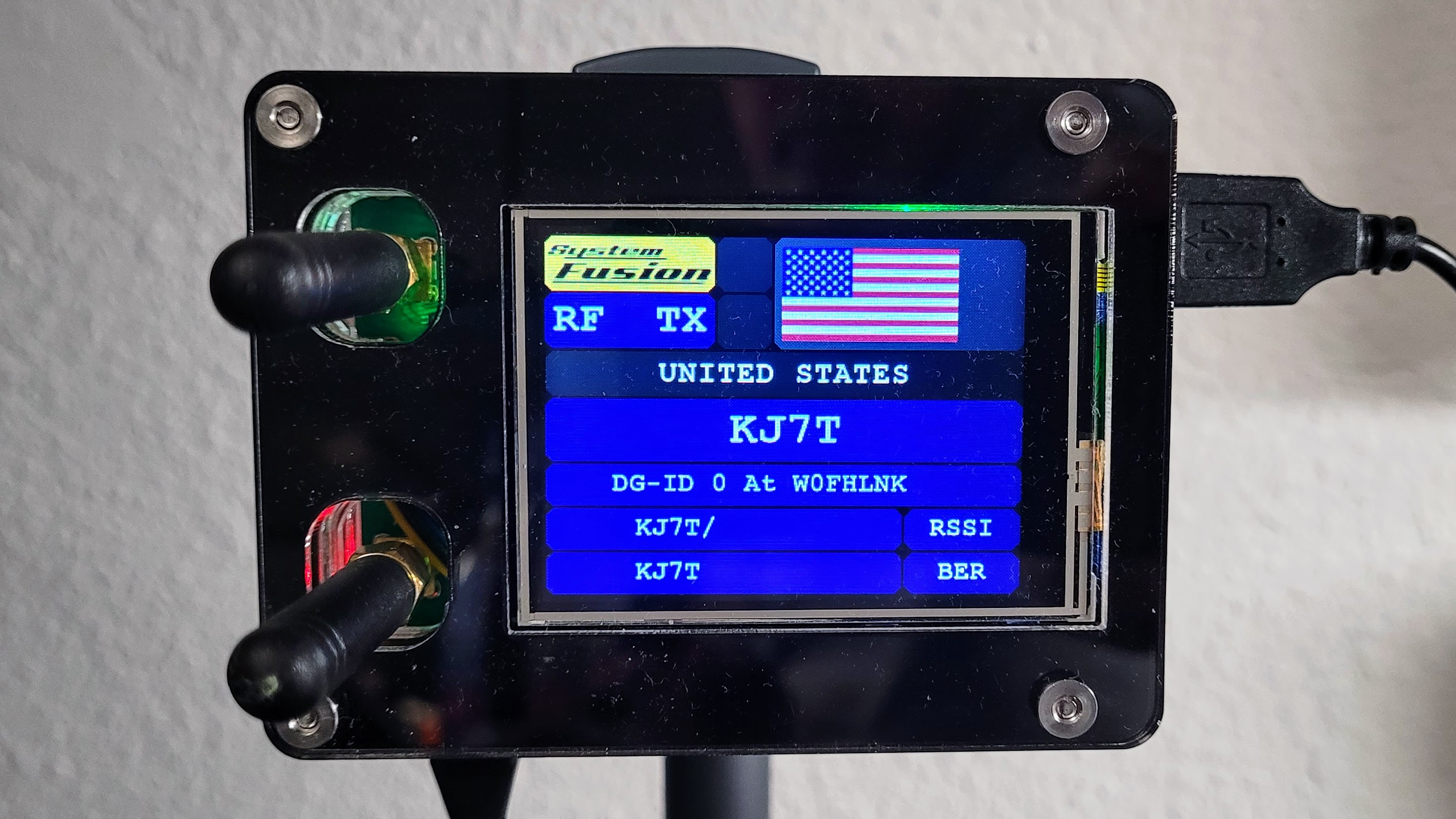 Updated WPSD hotspot on a stand