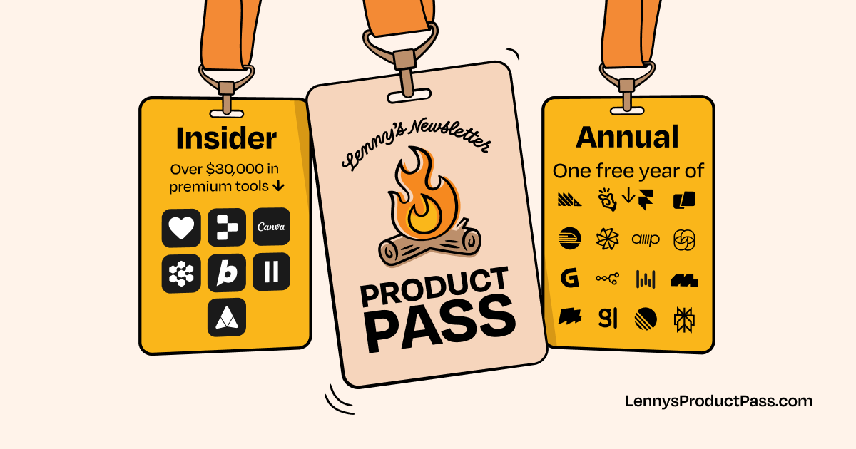 Image from Lenny's Product Pass: 20+ free premium products, available exclusively for paid