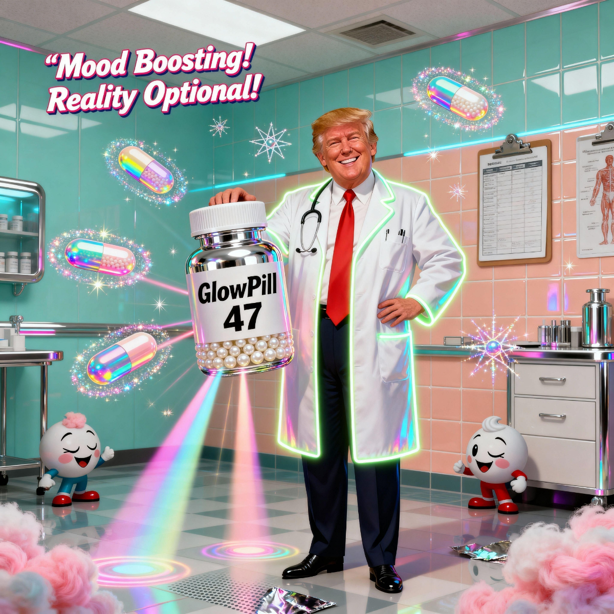 Magick Mica Trump parody art