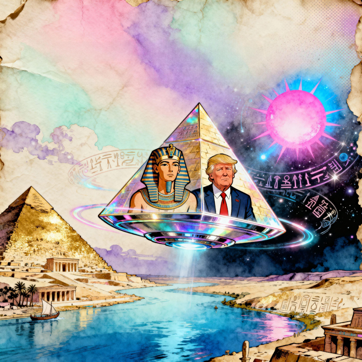 Magick Mica Trump parody art