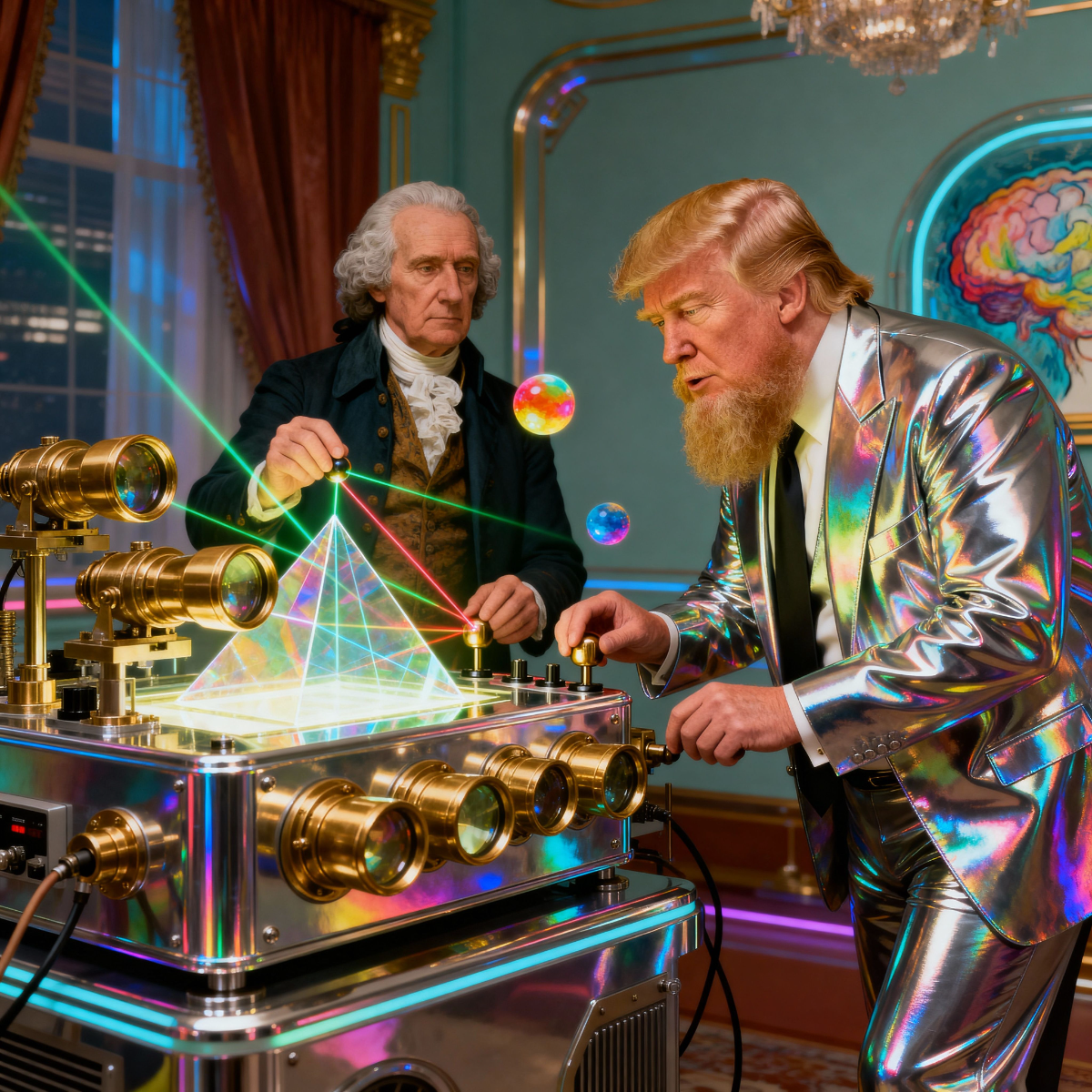 Magick Mica Trump parody art