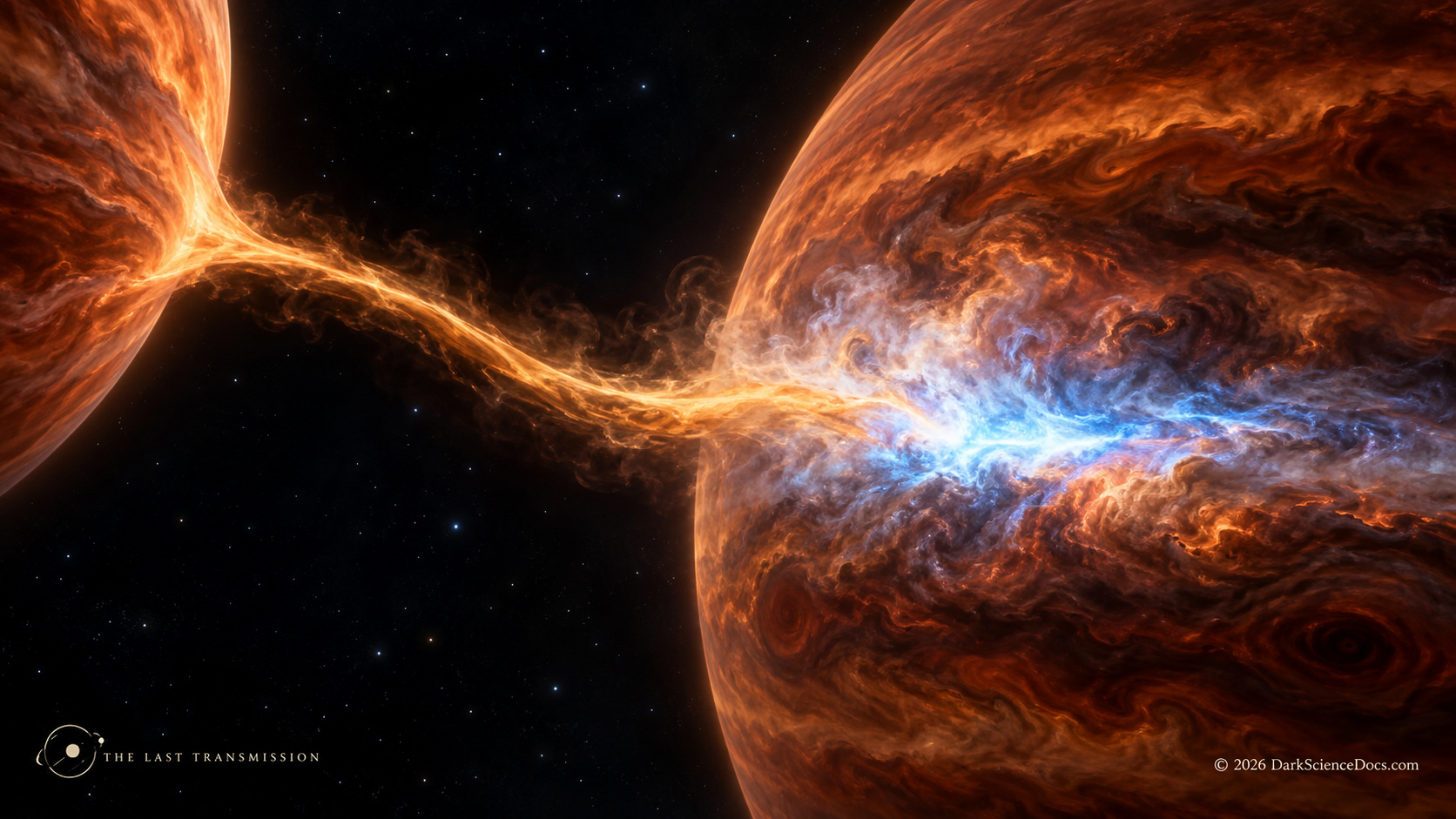 Concept artwork. Direct-impact accretion turns incoming material into a concentrated region of heat.