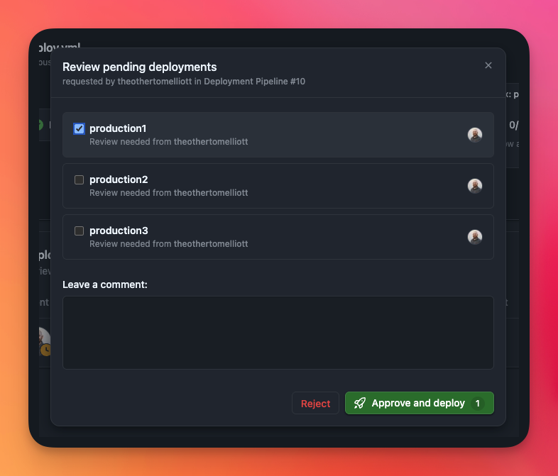 Approving deployments with GitHub Actions - by Tom Elliott
