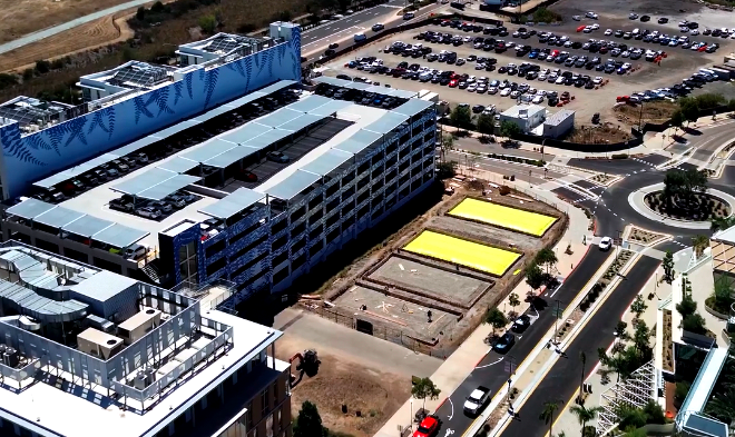 Future site of four padel courts at Padel N9NE in San Marcos, CA