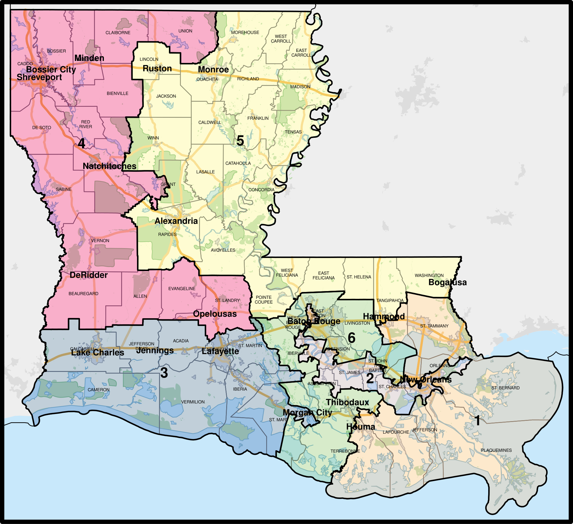 Louisiana: Which US Congressional District do you live in for 2024?