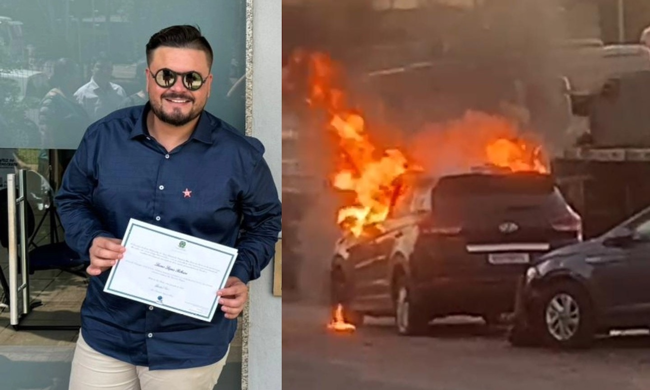 Vereador do PT é acusado de atropelar mulher e provocar acidente múltiplo em MS; carro foi incendiado por populares