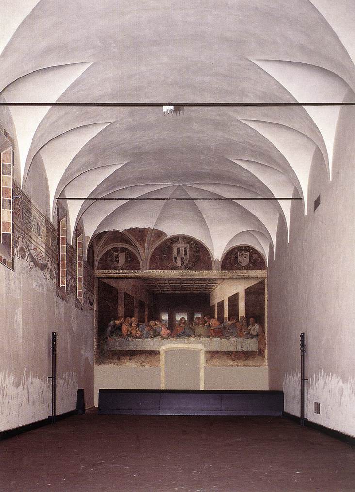 Refectory room with Leonardo da Vinci’s Last Supper on the far wall
