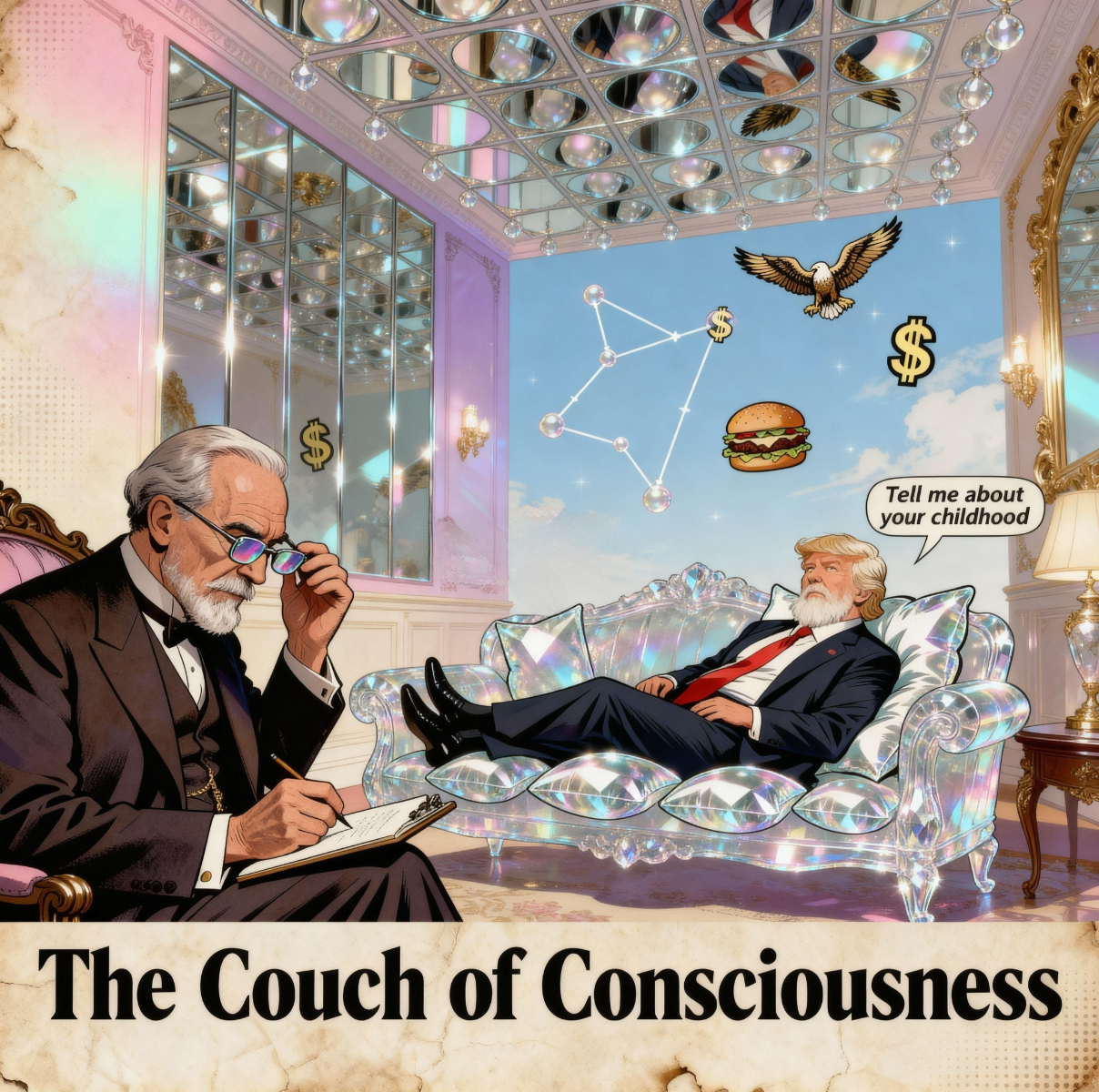 Magick Mica Trump parody art