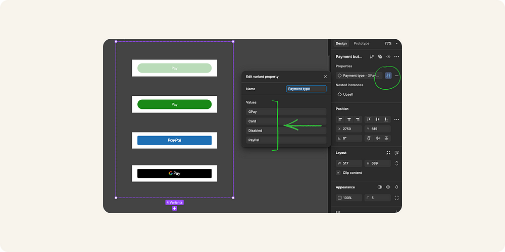 How to Update Two Components Simultaneously in a Figma Prototype