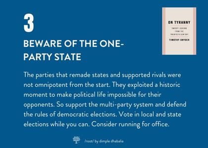 day 3: beware the one-party state
