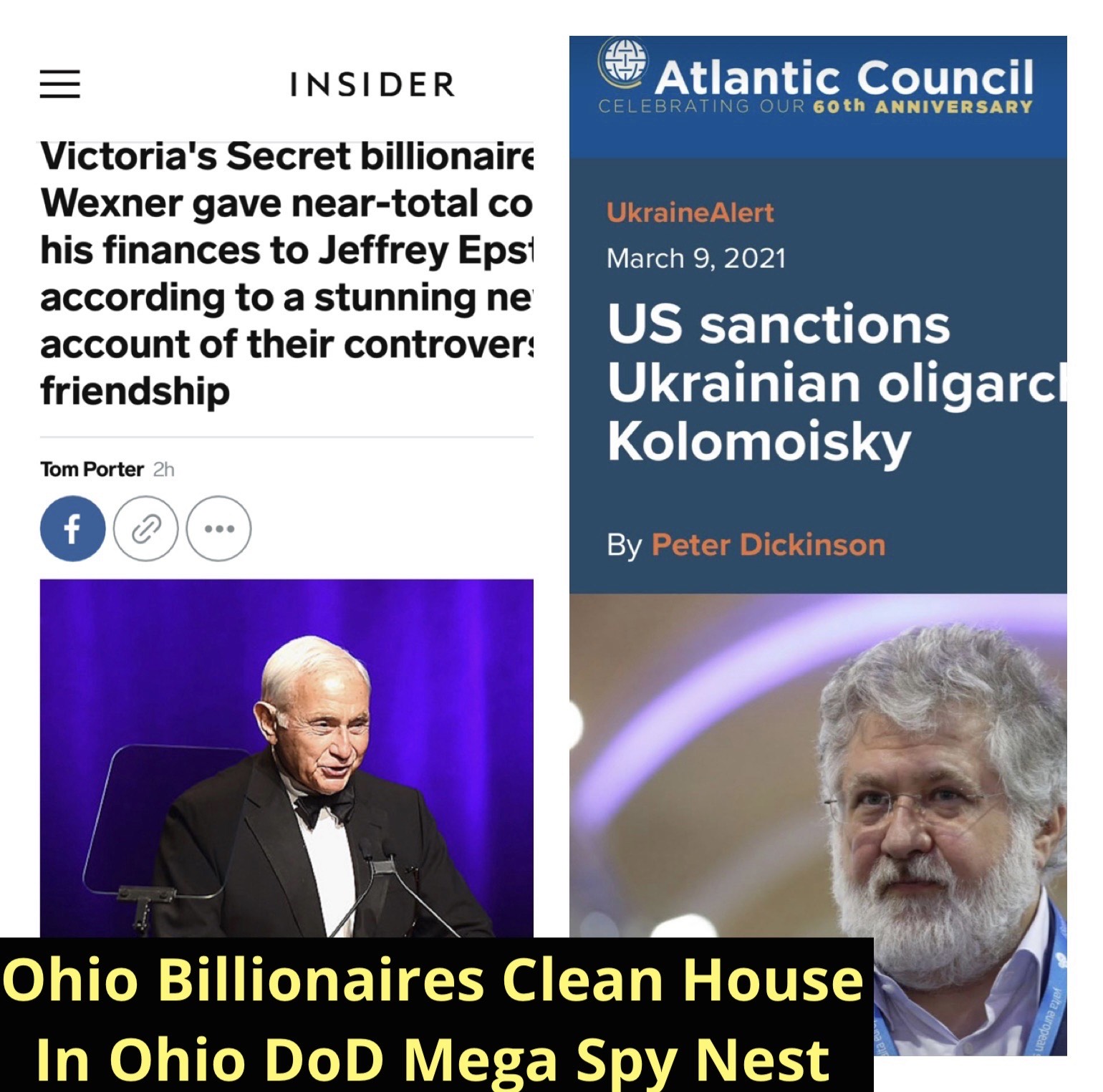 MegaSpy MegaDies – Kissinger And Les Wexner Intimate, James Crown, Dies