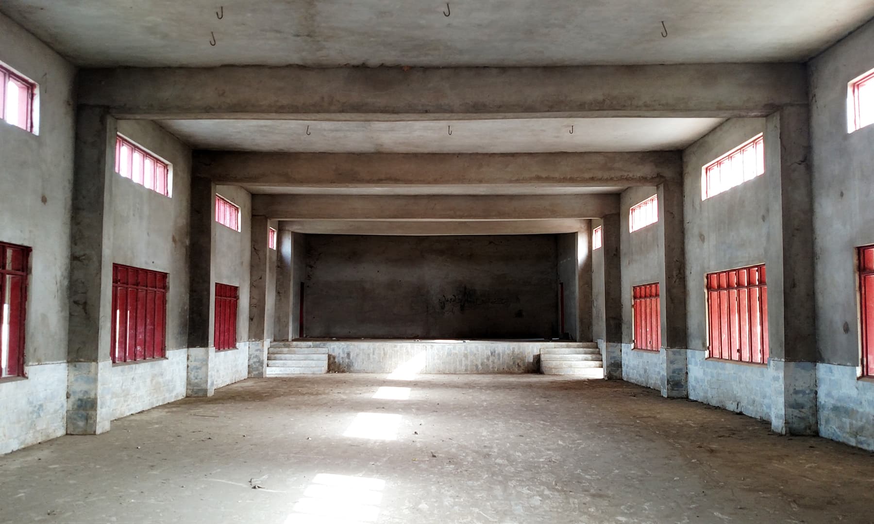 The auditorium gives a deserted look when one steps inside. — Bilal Karim Mughal