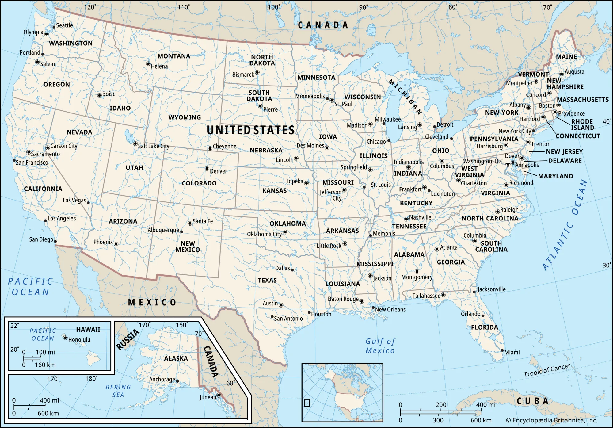 Map of the United States