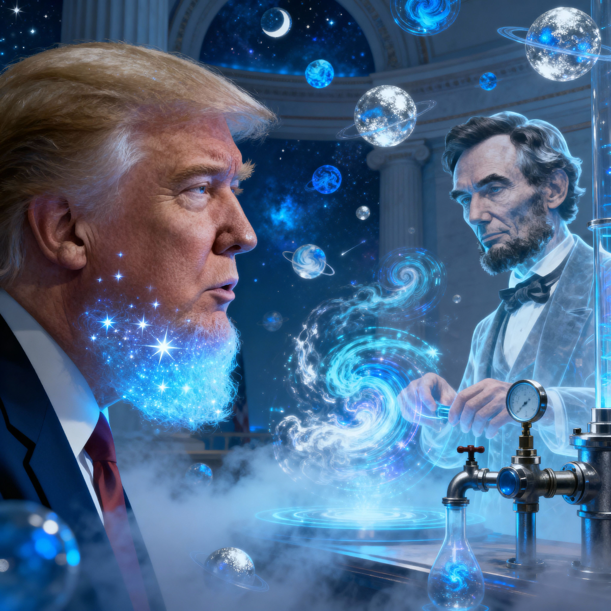 Magick Mica Trump parody art