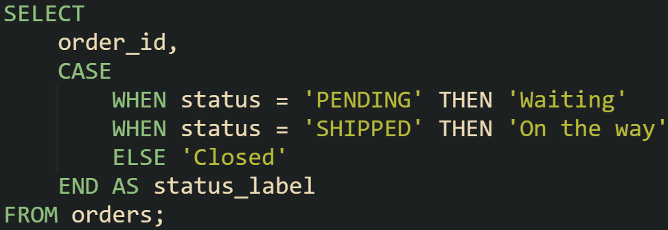 Writing CASE Expressions That Handle Nulls Well in SQL