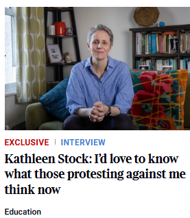 Times Exclusive interview: Kathleen Stock: I'd love to know what those protesting against me think now