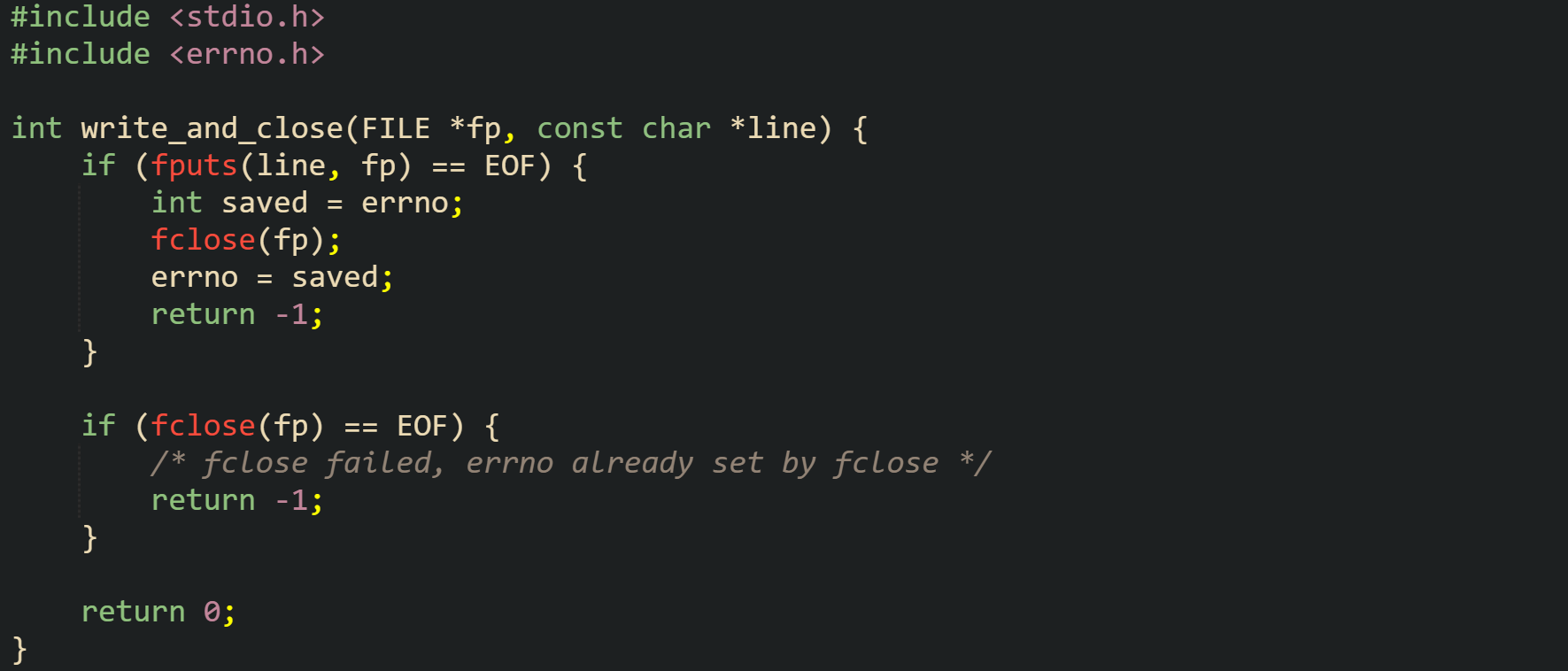 Error Handling With errno and Return Codes in C