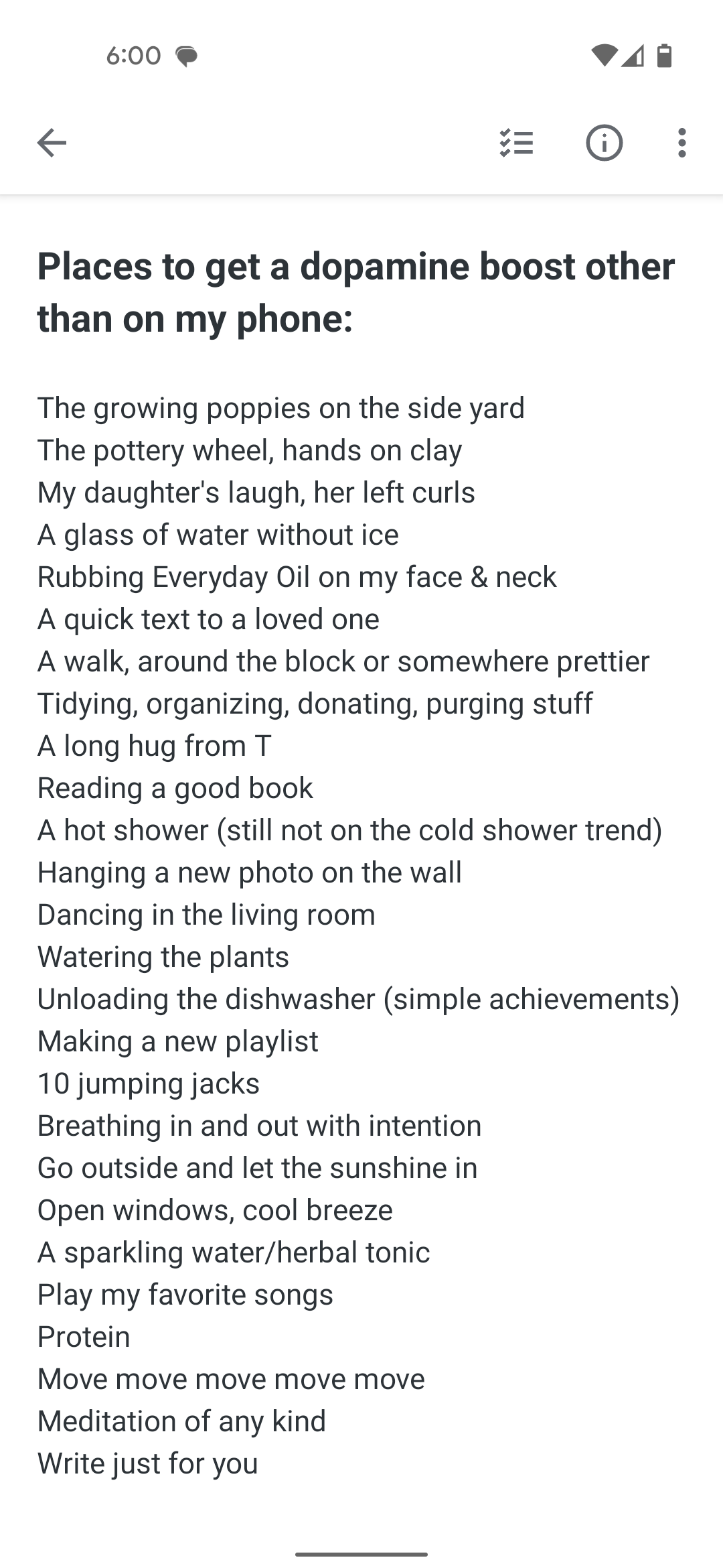 Ten things, part three - Human Stuff from Lisa Olivera