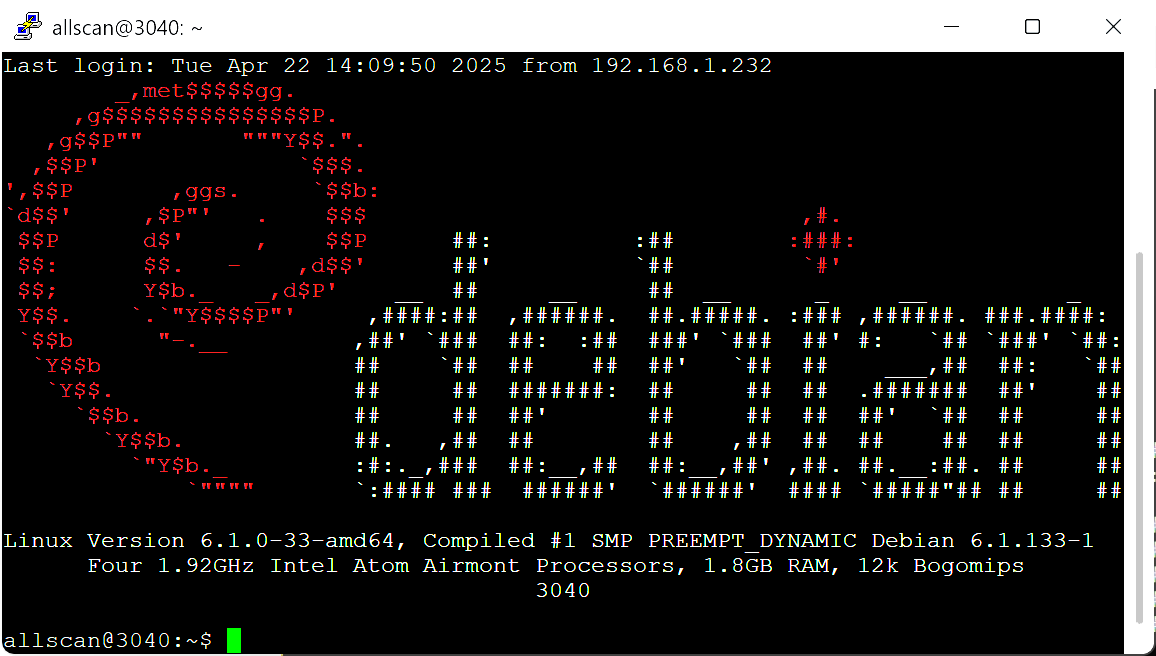 Linuxlogo in a terminal