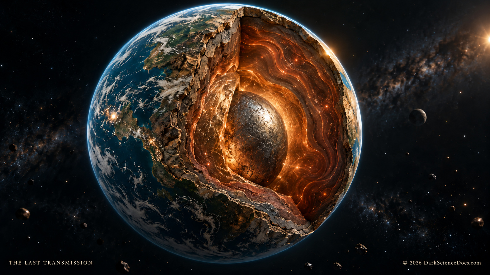Long-lived radioactive isotopes add heat to a rocky planet's interior.