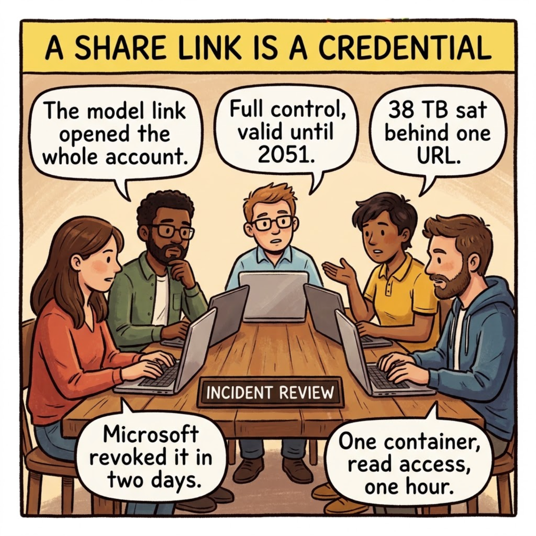 A Share Link Is a Credential: The Microsoft 38 TB SAS Token