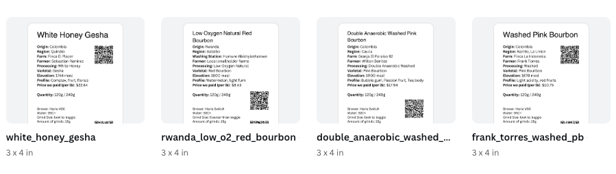 Label design in Canva
