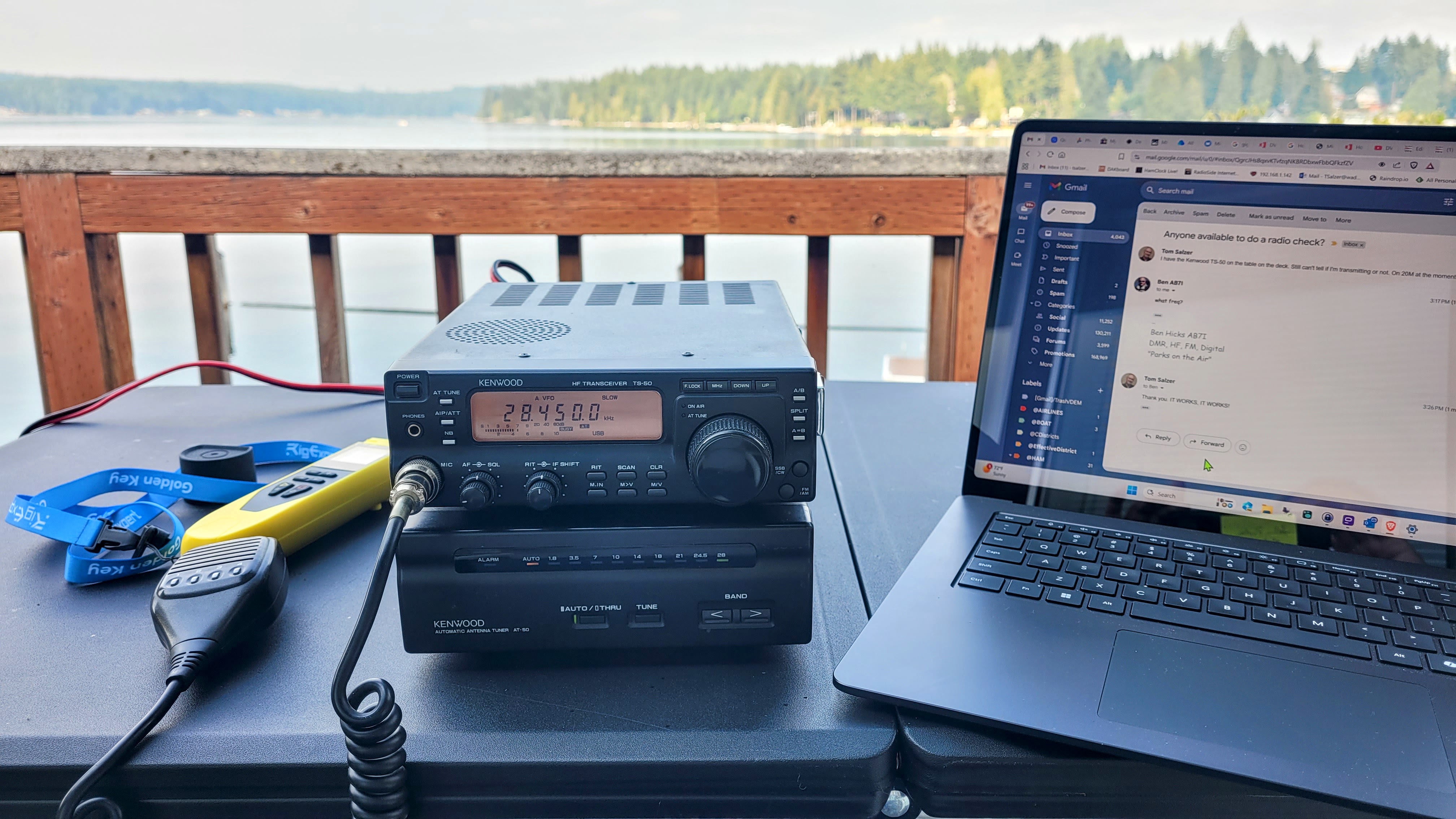 On the deck with the Kenwood TS-50S