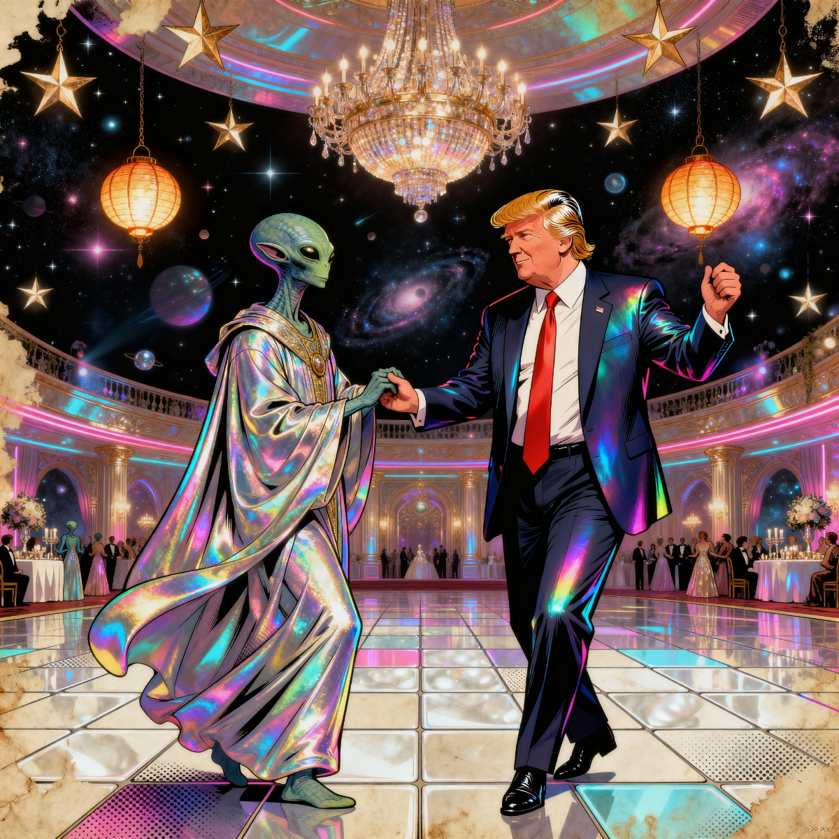 Magick Mica Trump parody art