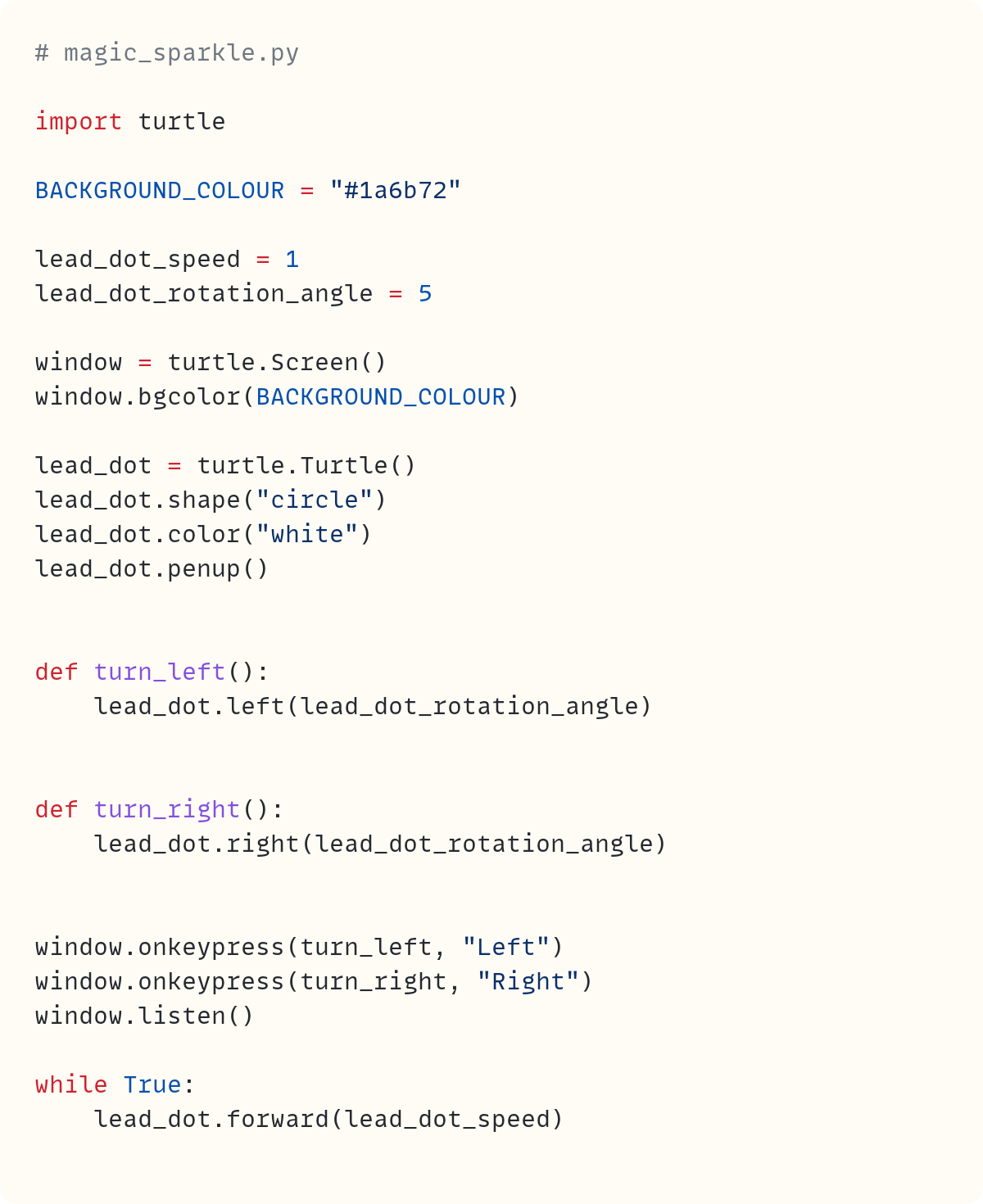A Touch of Randomness Makes The Magic Sparkle • A Python `turtle` Animation