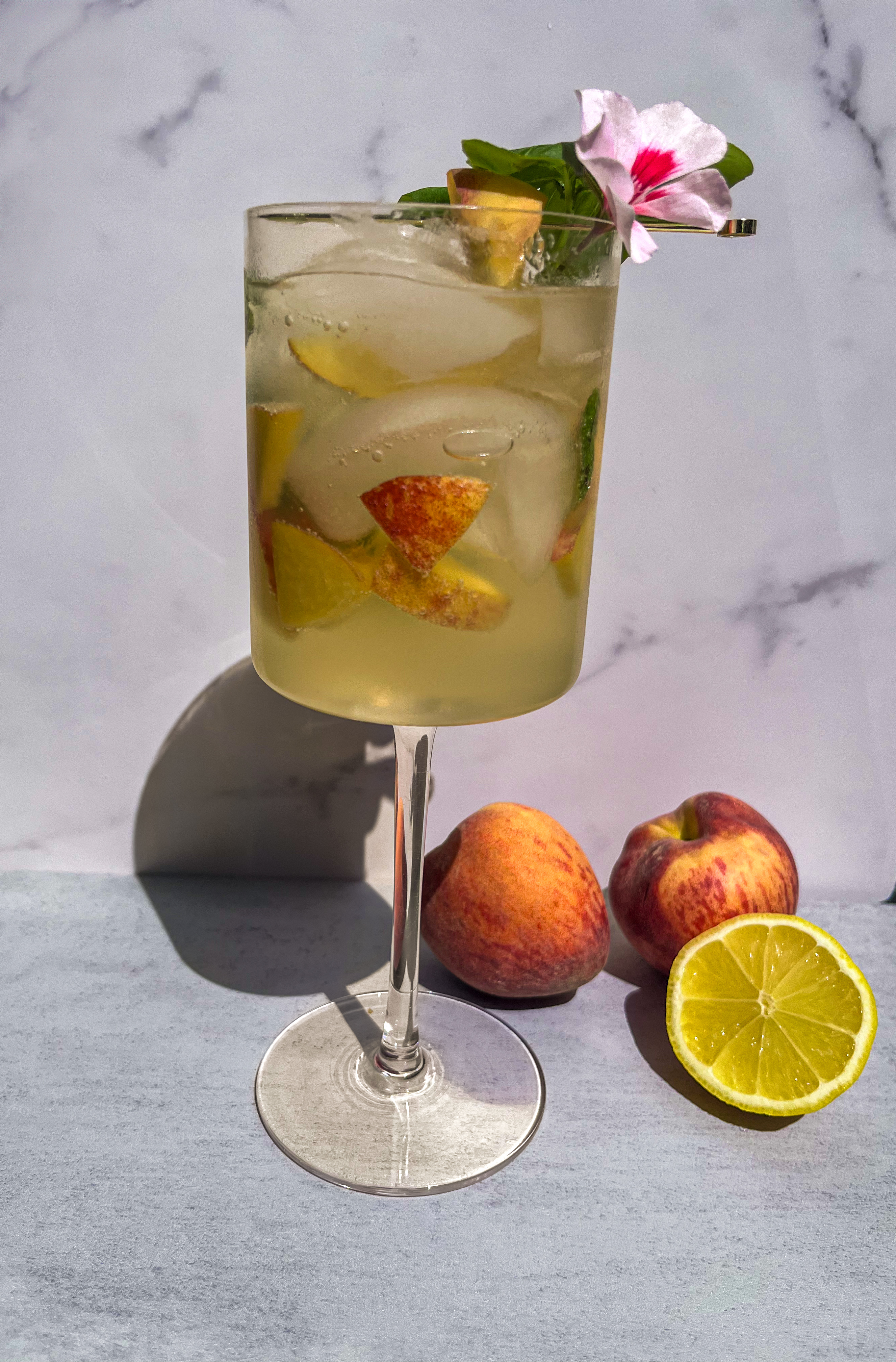 Peach Basil Spritz