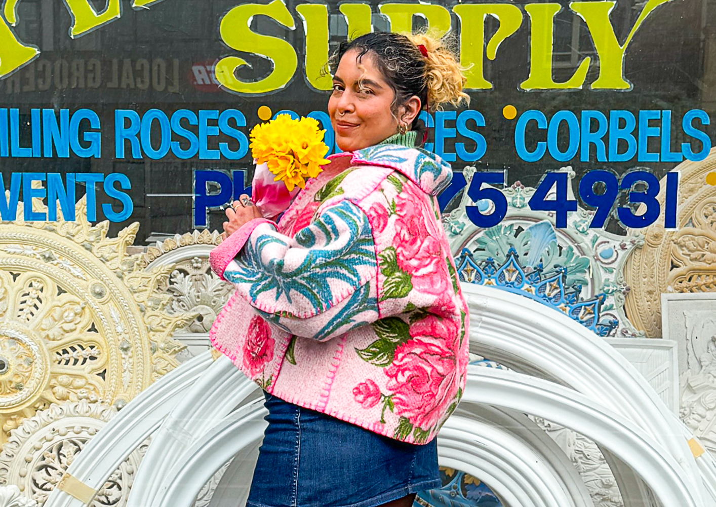 Art project: Upcycled blanket jacket - by Kitiya Palaskas