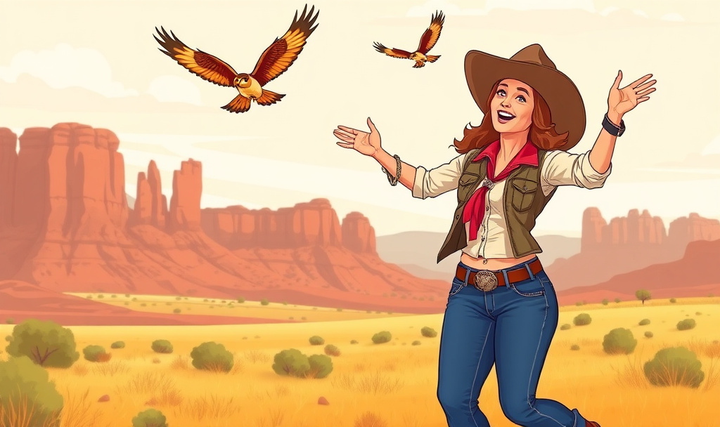 Boogieing With Raptors On the Prairie - by Taylor Fogarty