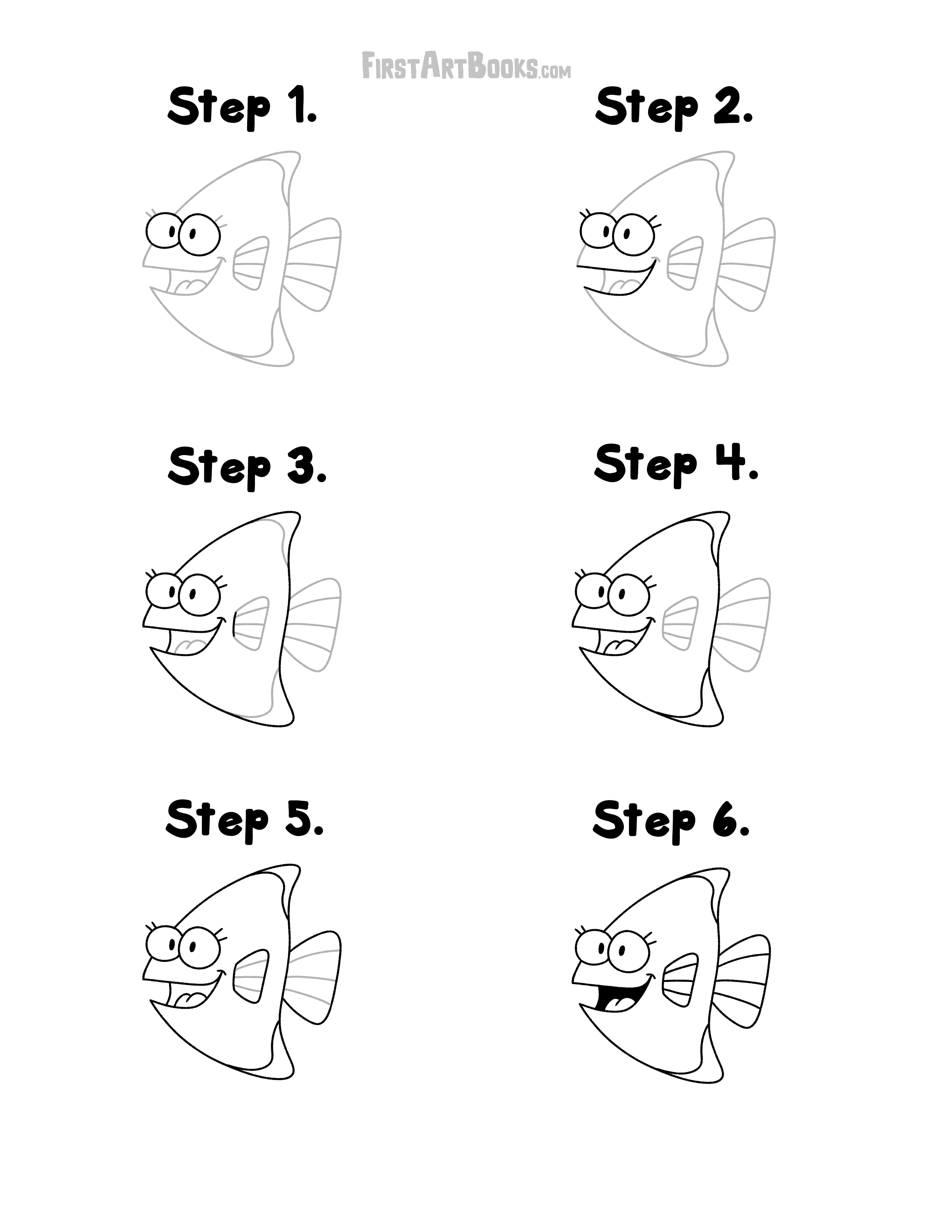 Learn How To Draw A Tropical Fish In 6 Easy-to-Follow Steps | Beginner ...