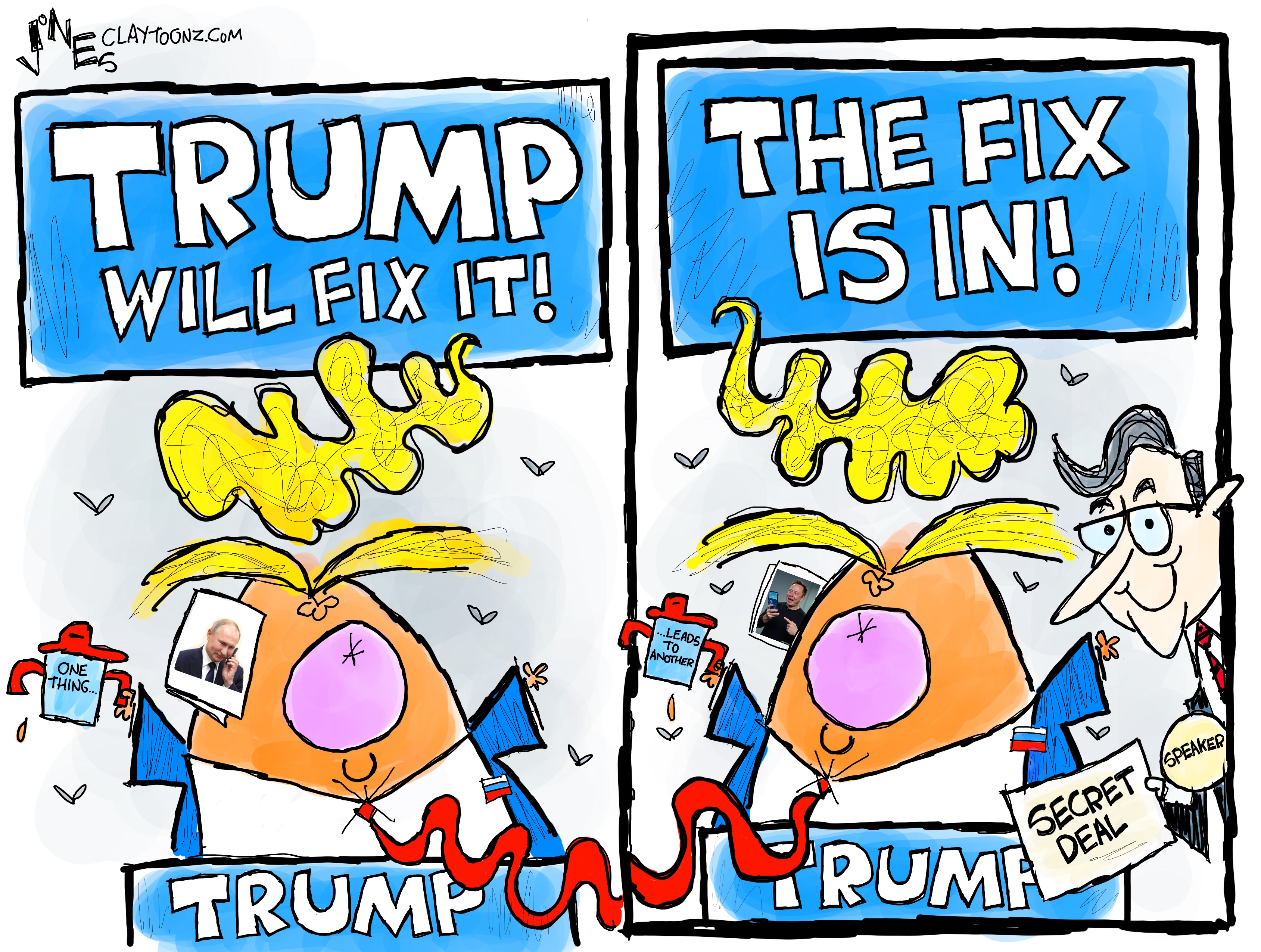The Fix Is In The Fix Is In - by Clay Jones - Claytoonz