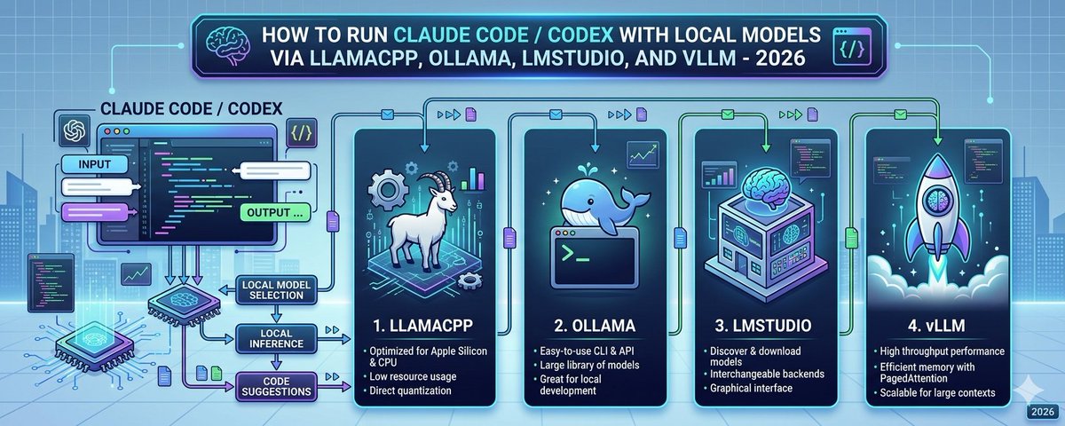 How to run Claude Code/ Codex with local models via Llamacpp, Ollama ...