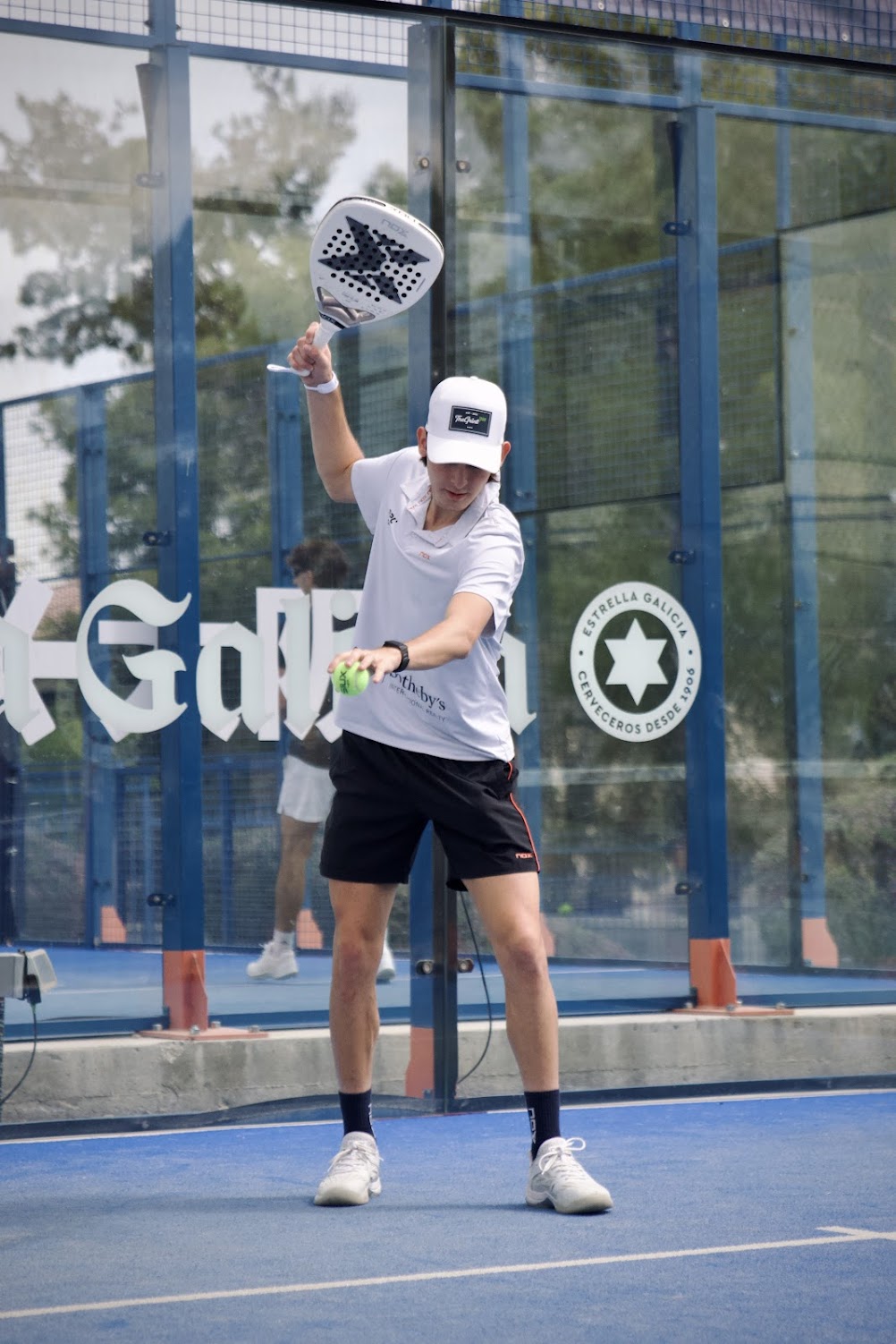 Di Francesco on court at P1 Padel in Las Vegas