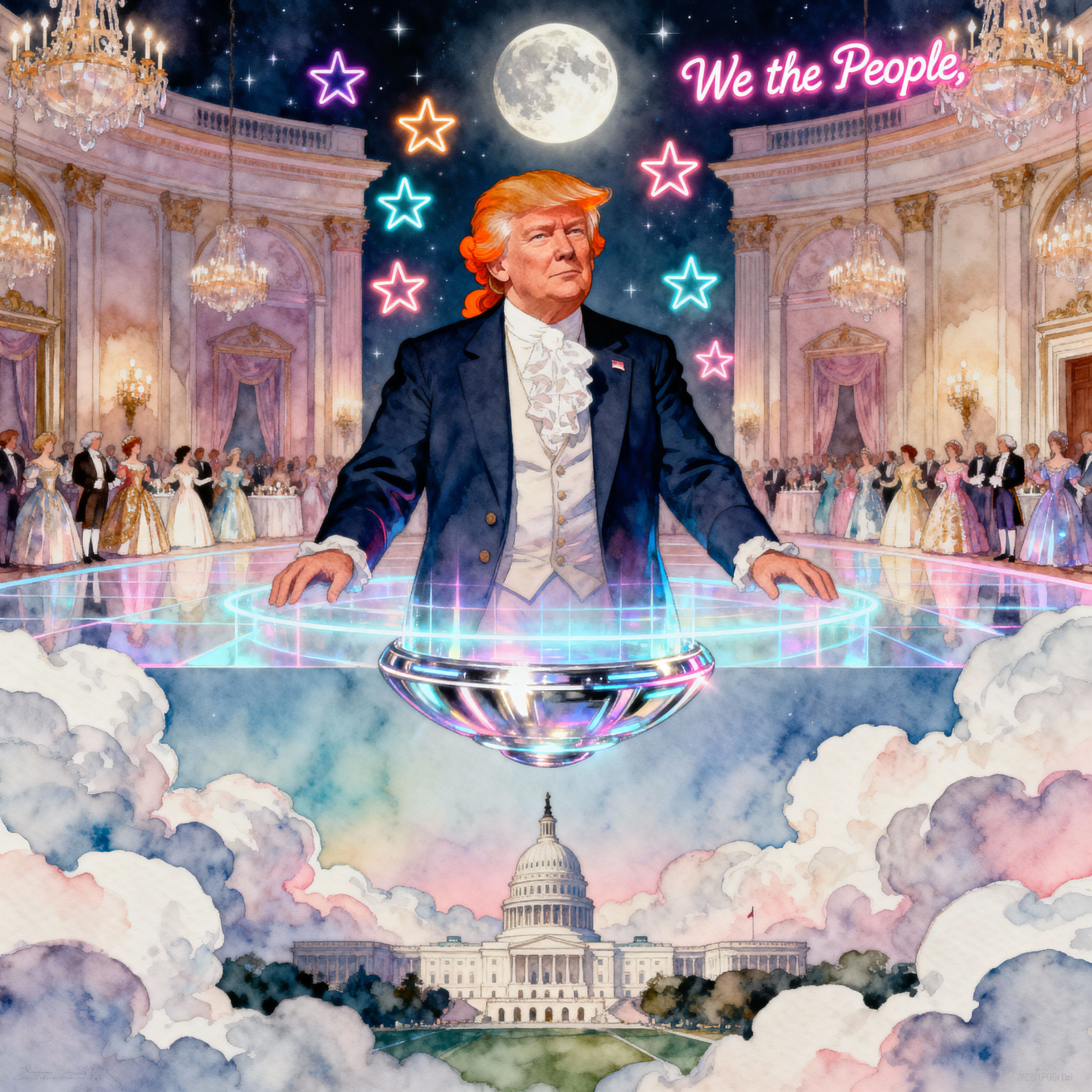 Magick Mica Trump parody art
