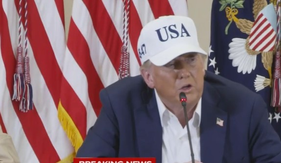 Flooded area in central Texas